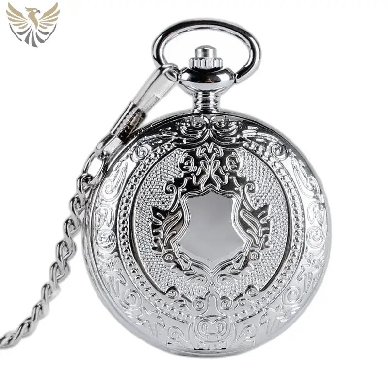 Belle Montre à Gousset Mécanique Argent Remontage Manuel avec chaîne en argent