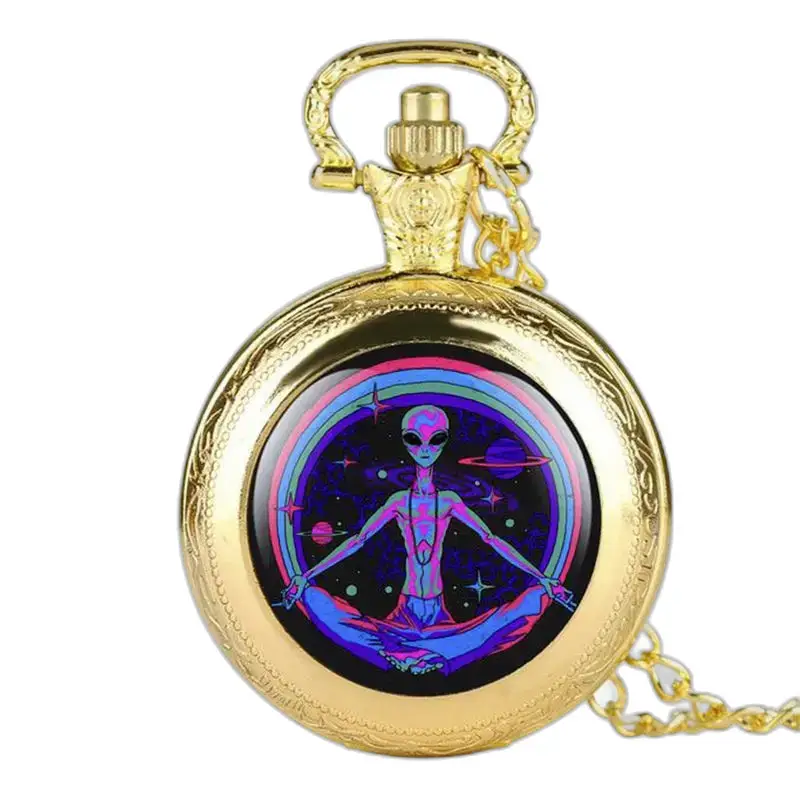Montre à Gousset Collier Psychedelic Alien - Bronze