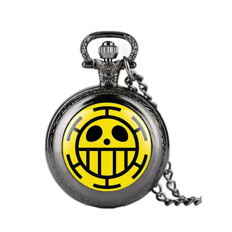 Montre à Gousset Collier Quartz One Piece Fantaisie - Argent