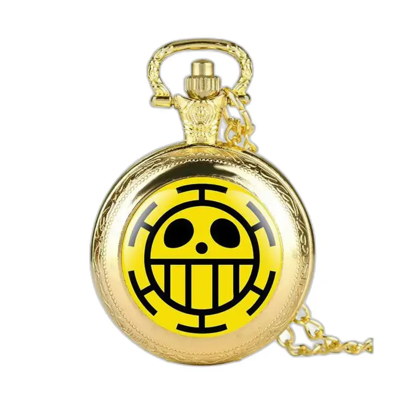 Montre à Gousset Collier Quartz One Piece Fantaisie - Bronze