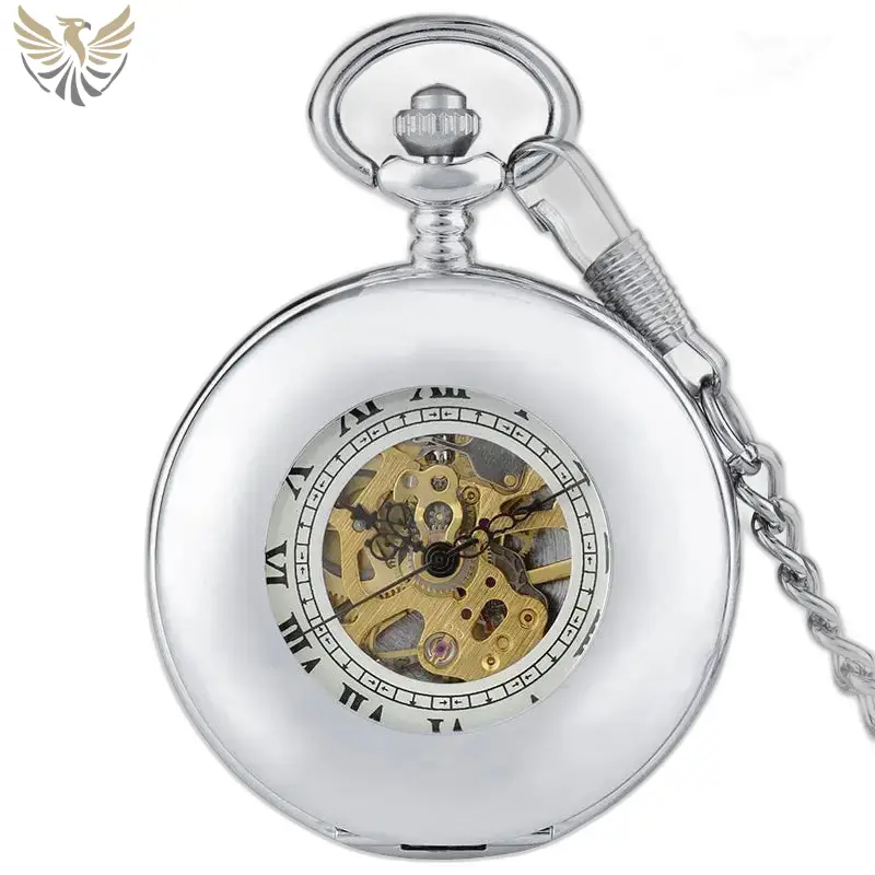 Montre à Gousset Demi Chasseur Mécanique en argent, élégance intemporelle