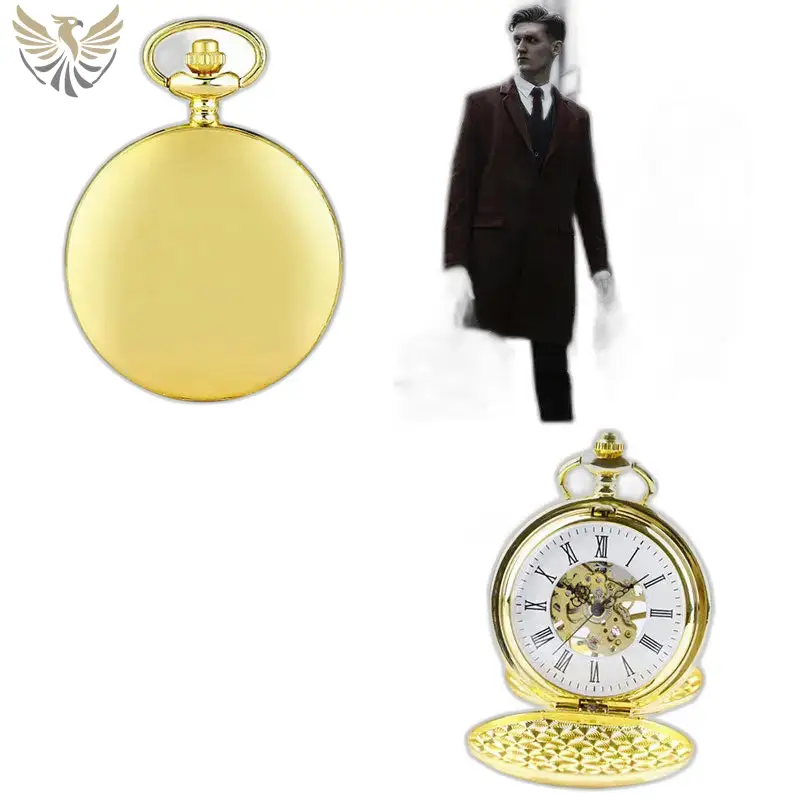 Montre à gousset Mécanique Double Chasseur Homme en or, élégante et raffinée