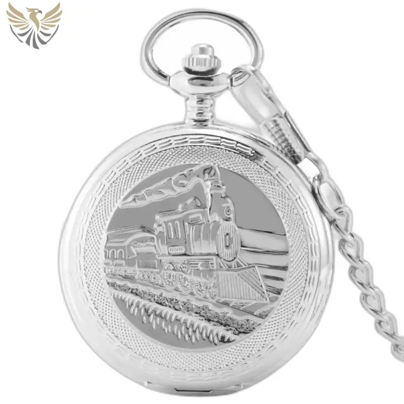 Montre à Gousset Mécanique Locomotive Regal Luxe avec argentée poche mécanique locomotive