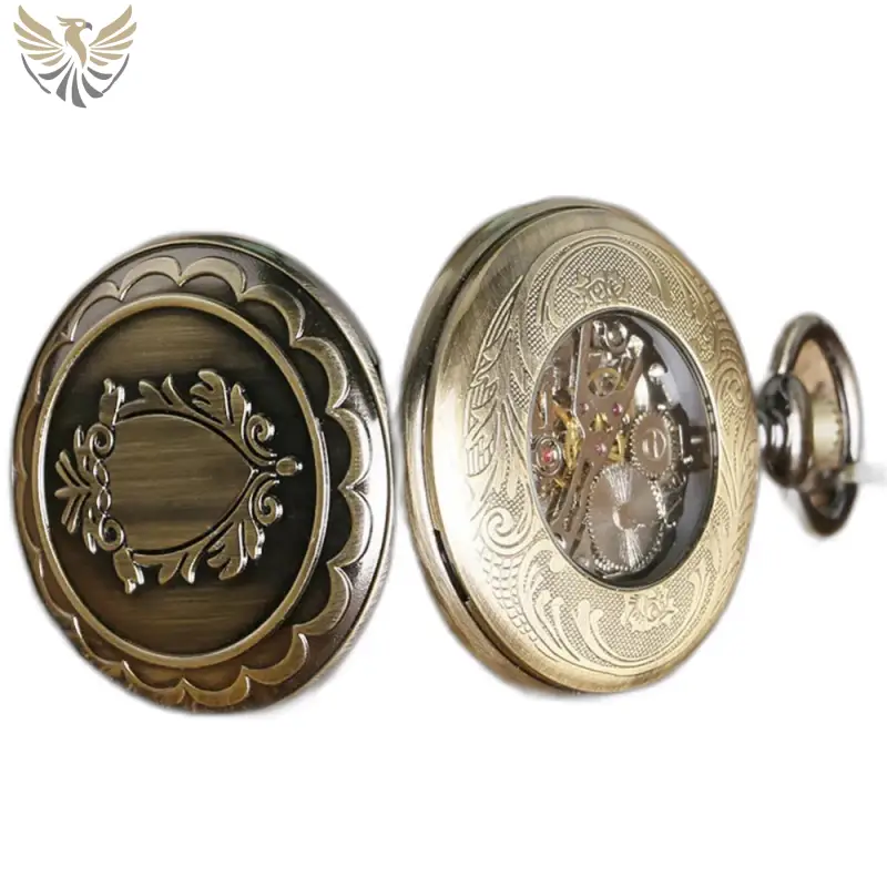 Deux montres à gousset en bronze mécanique au style vintage, Montre à Gousset Luxe