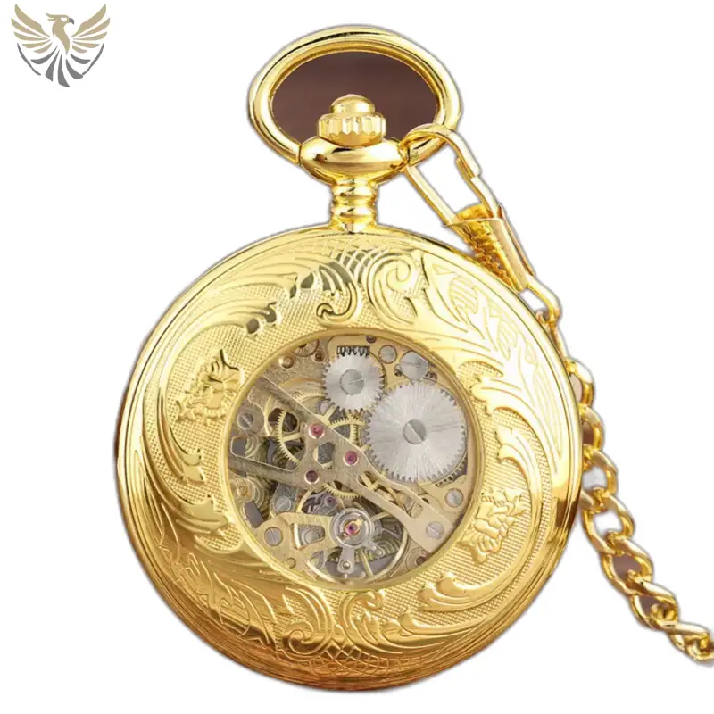 Montre à gousset Mécanique Luxe Bronze Héritage avec gears en style vintage