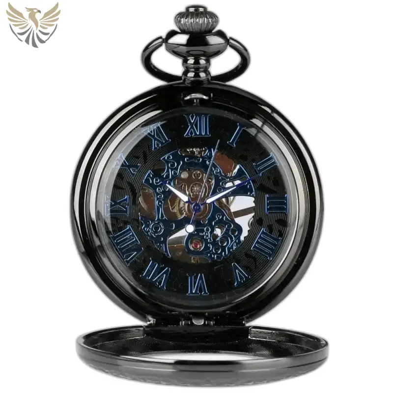 Montre à Gousset Mécanique Noirelite Homme, élégante poche mécanique noirelite