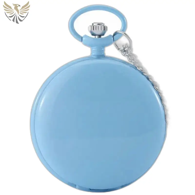 Montre à gousset Quartz Chasseur Colorful bleue avec chaîne élégante