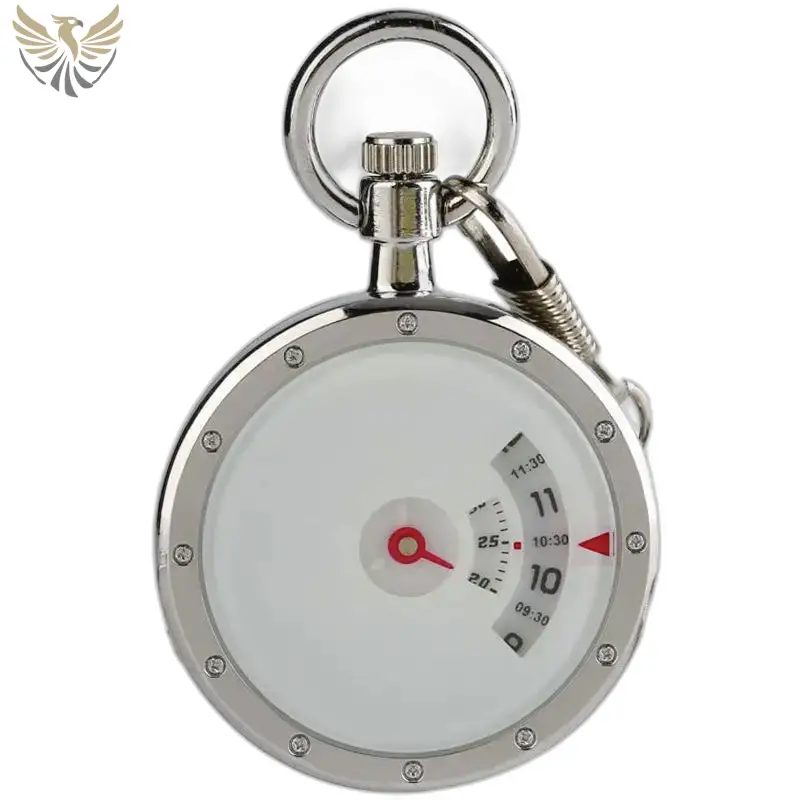 Montre à gousset Steampunk Argent avec affichage de température et temps élégant