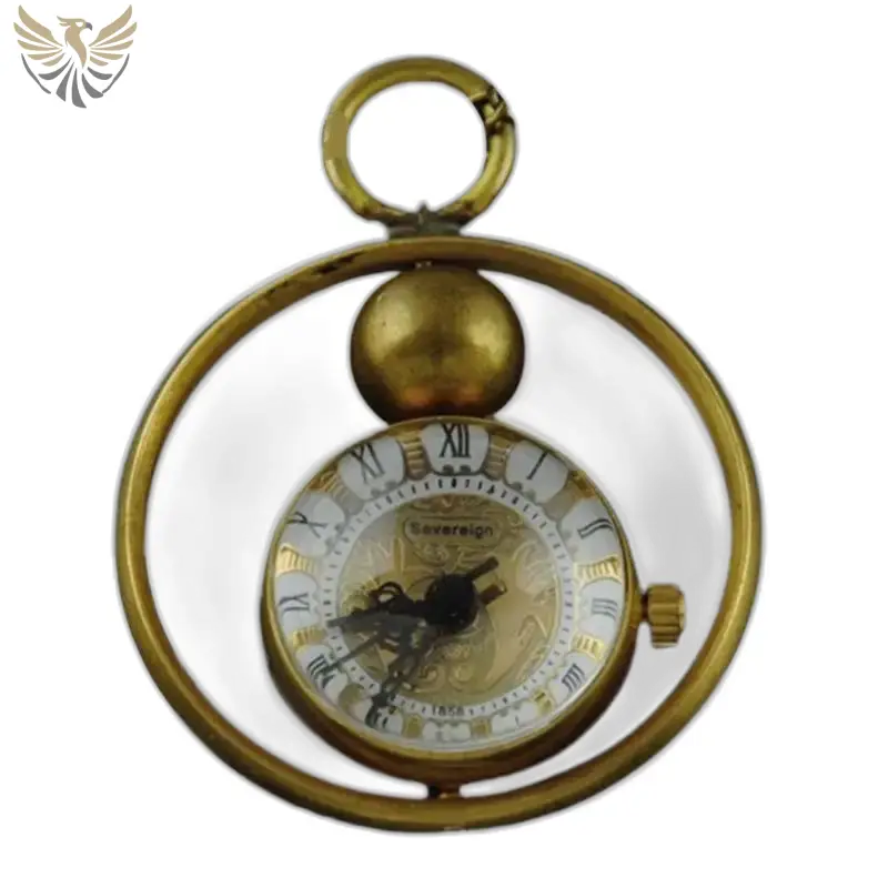 Pendentif doré montre collier mécanique Vintage Cuivre pour homme et femme