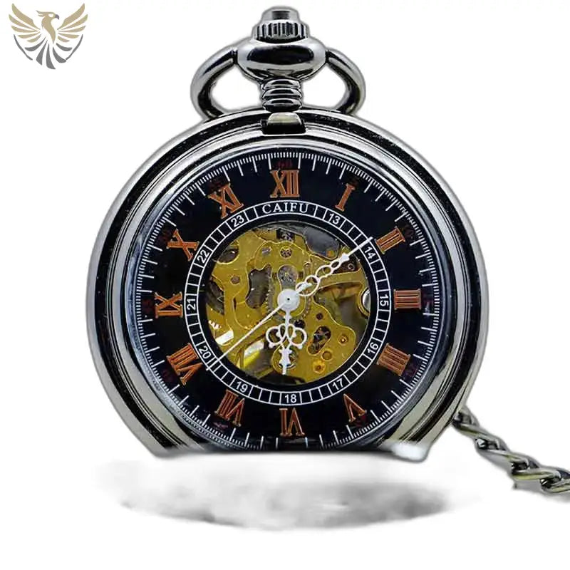 Montre de Poche à Gousset Steampunk Erbium Luxe avec mécanisme visible en argent