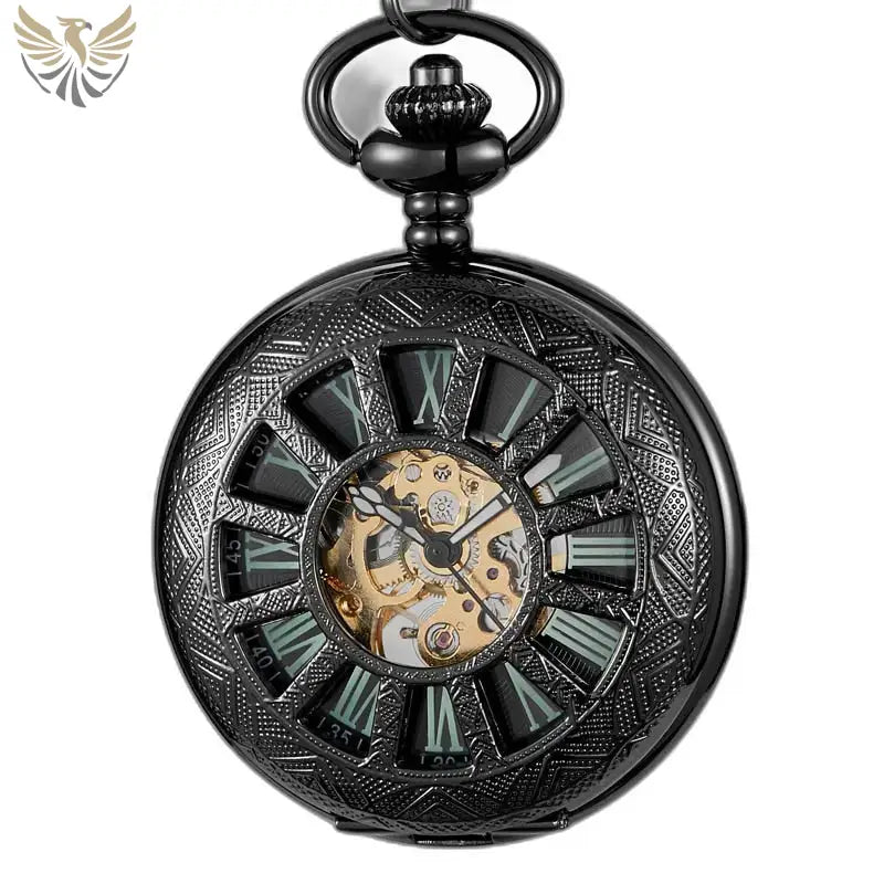 Montre de Poche Mécanique Green Lantern avec des engrenages visibles et une allure unique