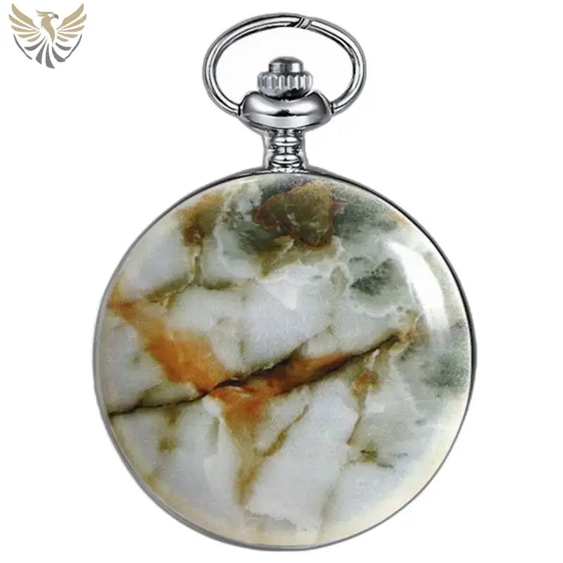 Montre de Poche Mécanique Marbre Luxe avec motif marbré élégant et sophistiqué