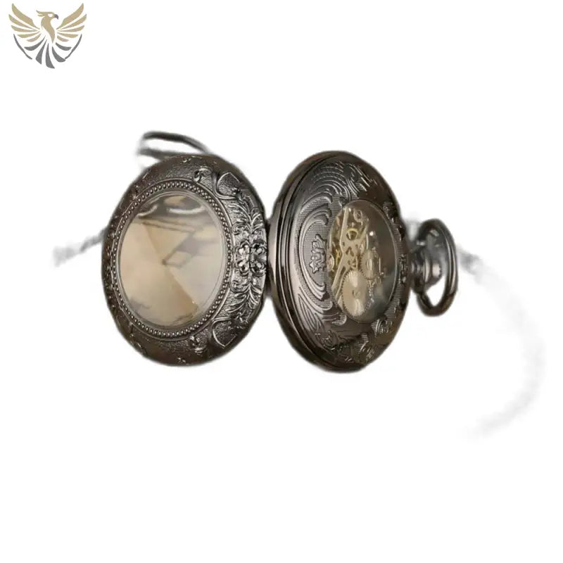 Montre de Poche Mécanique Regalcrown Moderne Homme en argent ornée élégante