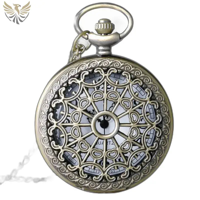 Montre Femme Pendentif Ancienne Style Vintage Argent avec un design de montre antique