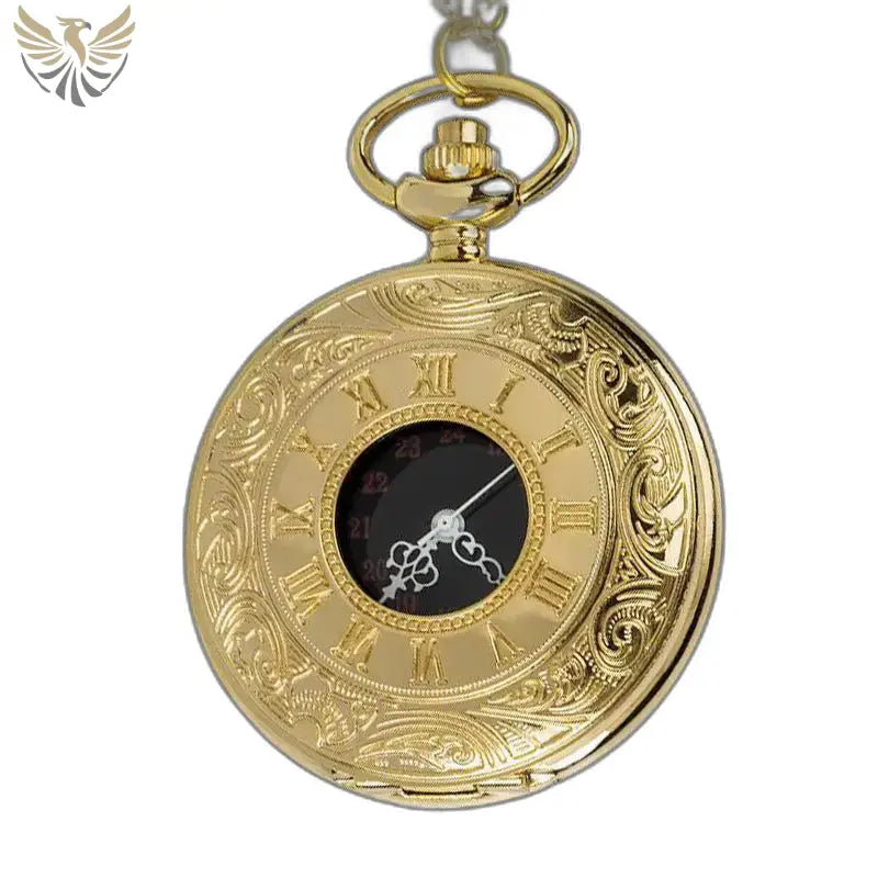 Montre à gousset ancienne luxe en or avec chiffres romains élégants