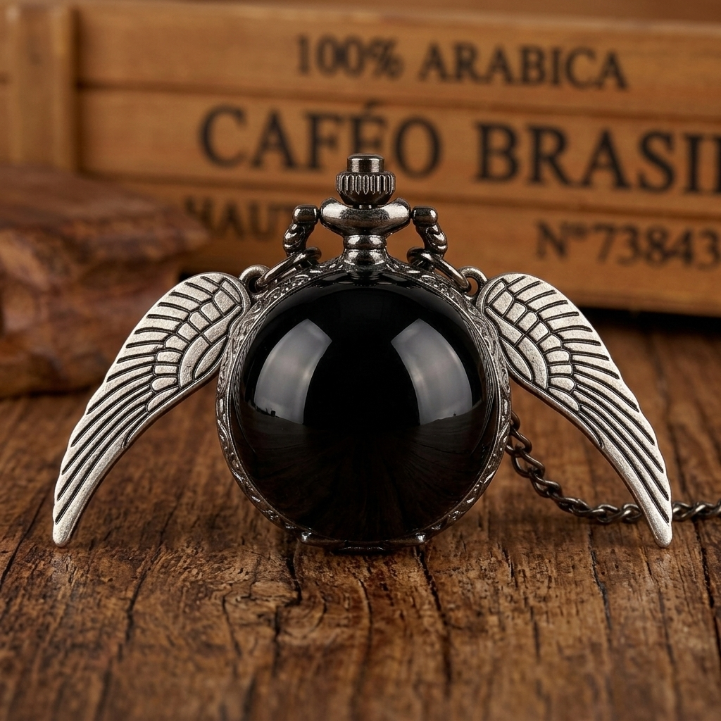 Elegancki złoty naszyjnik Snitch Watch dla kobiet