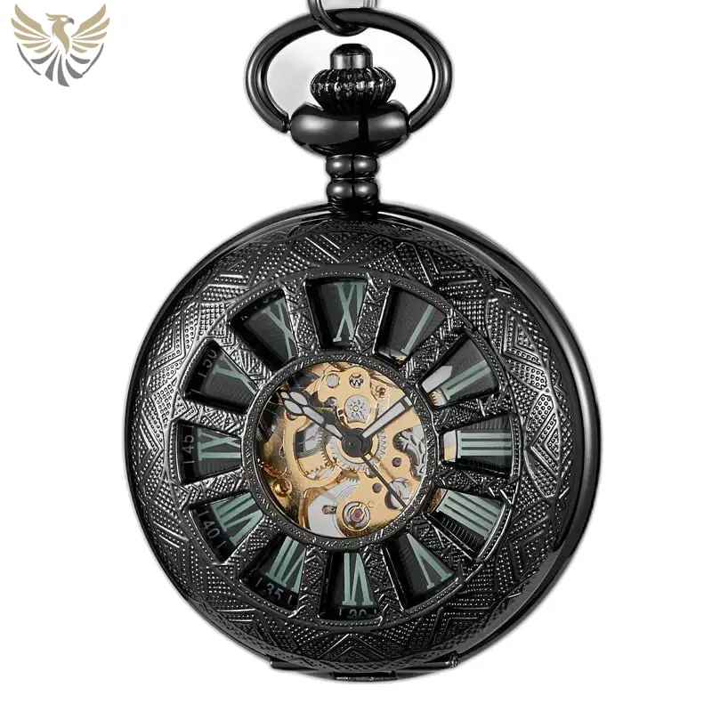 Montre à Gousset Lumineuse Spider Ruins avec un cadran noir élégant