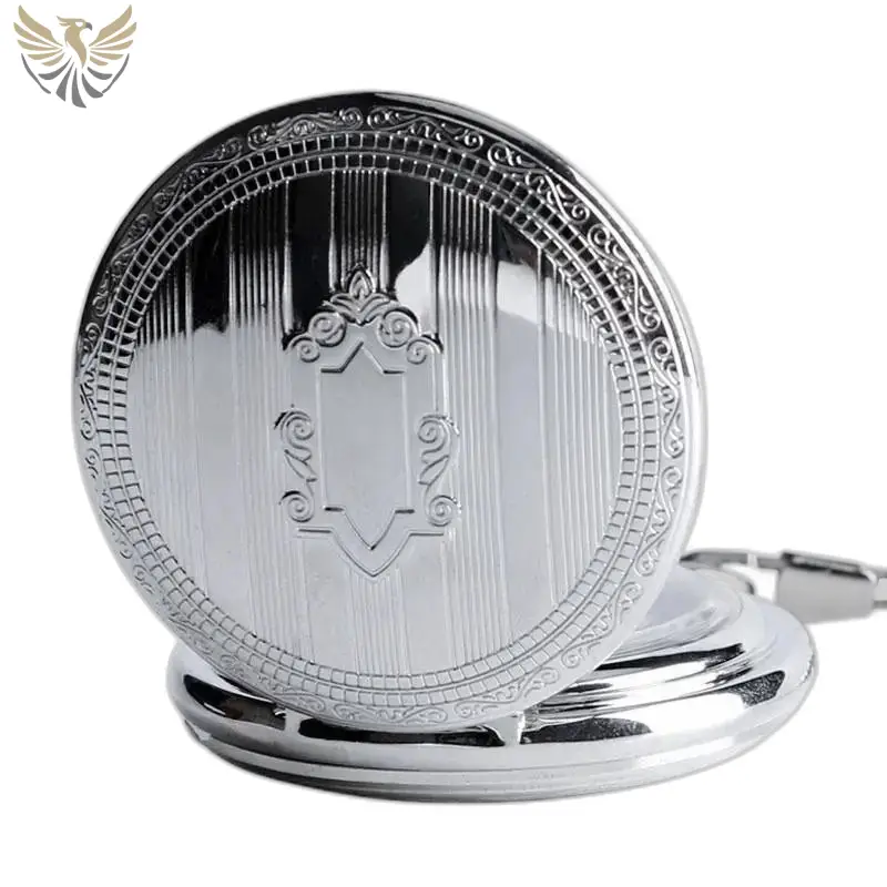 Montre à gousset Luxe Homme Mécanique Argent avec mouvement mécanique élégant