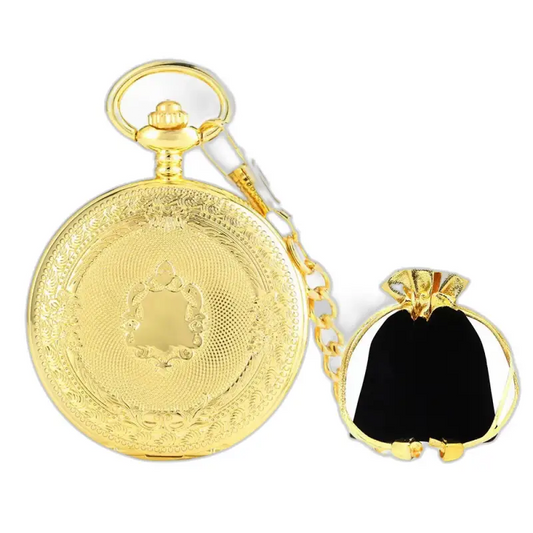 Montre à gousset Mécanique Luxe Bronze Héritage avec un design vintage doré