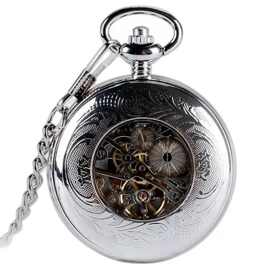 Królewski srebrny zegarek kieszonkowy Eleganckie etui Hunter z eleganckim mechanizmem
