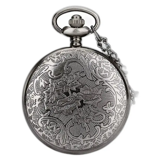 Montre à gousset Zodiaque en argent ornée, au style vintage élégant