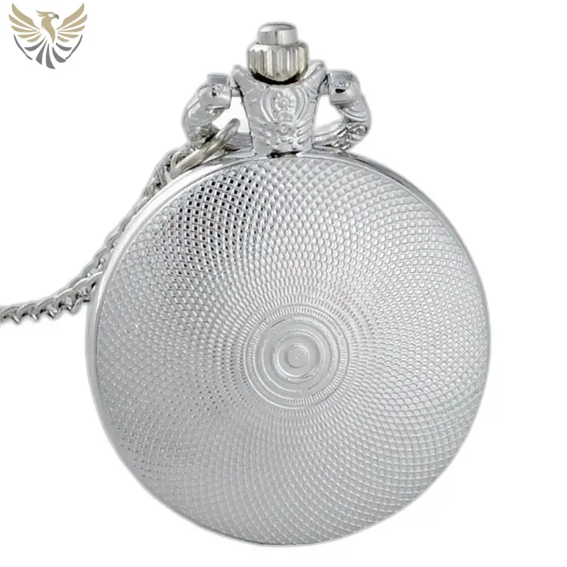 Montre Collier Bouddha Zen Vintage Aquarelle avec montre collier à visage texturé en argent