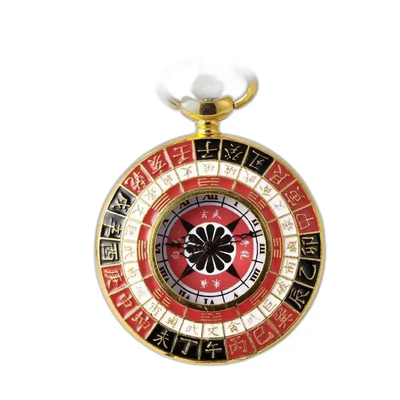 Montre Collier Charme D’asie Vintage Or avec montre collier ornée de caractères chinois