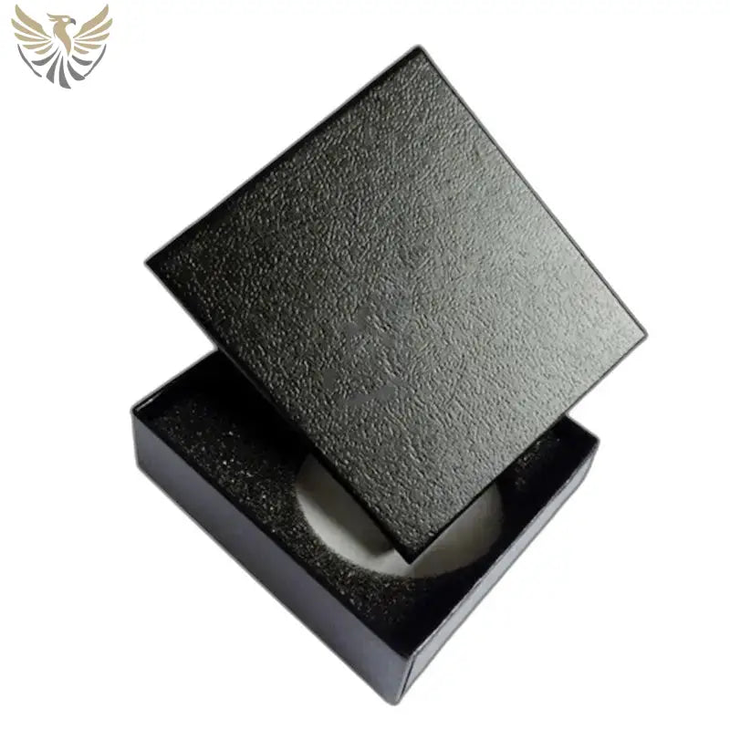 Boîte noire texturée ouverte pour Montre de Poche Enchanting Butterfly Vintage Or