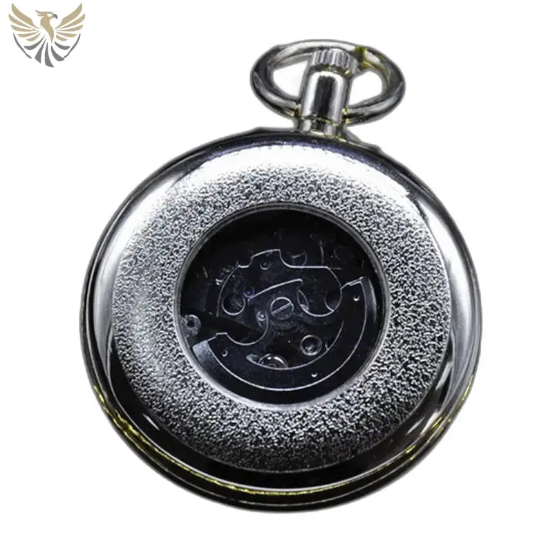 Montre de Poche Enchanting Butterfly avec mécanisme exposé en argent