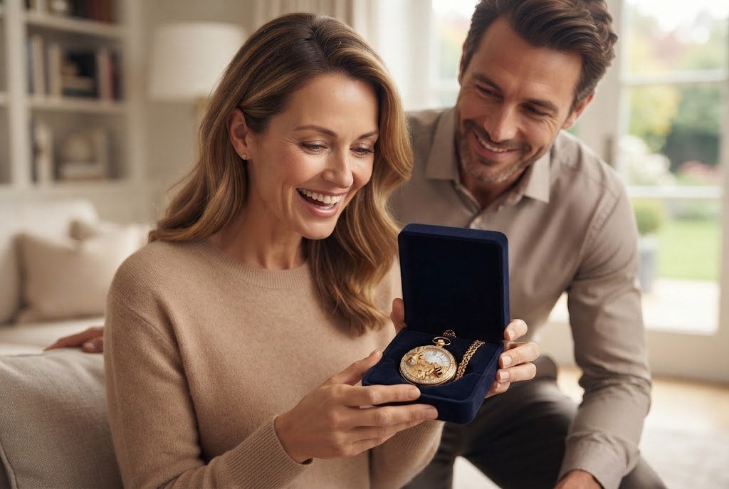 Montre à Gousset Quartz Abeille Femme Collier - Le cadeau qui brille